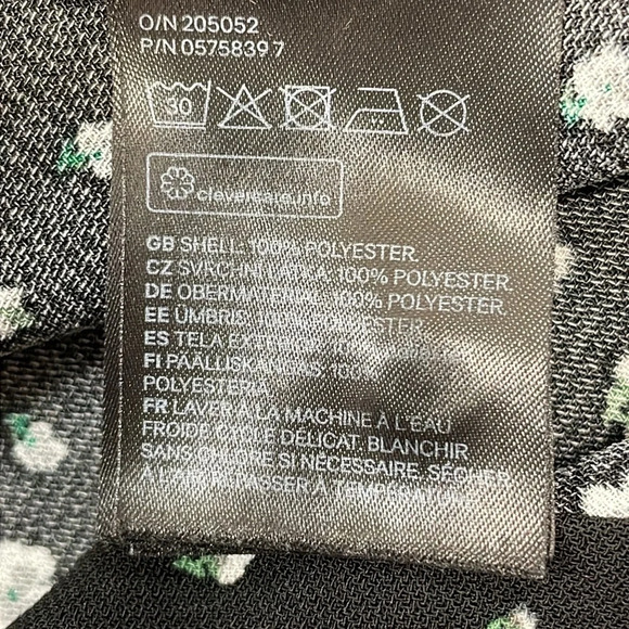 NWOT H&M Long Sleeve Black Floral Print Tunic Shift Dress Pockets 12 - Picture 12 of 14